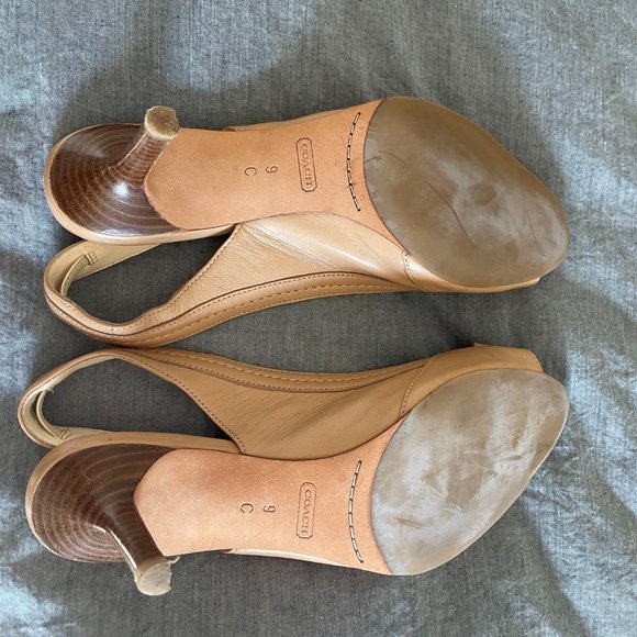Coach peep toe slingbacks - Picture 2 of 4